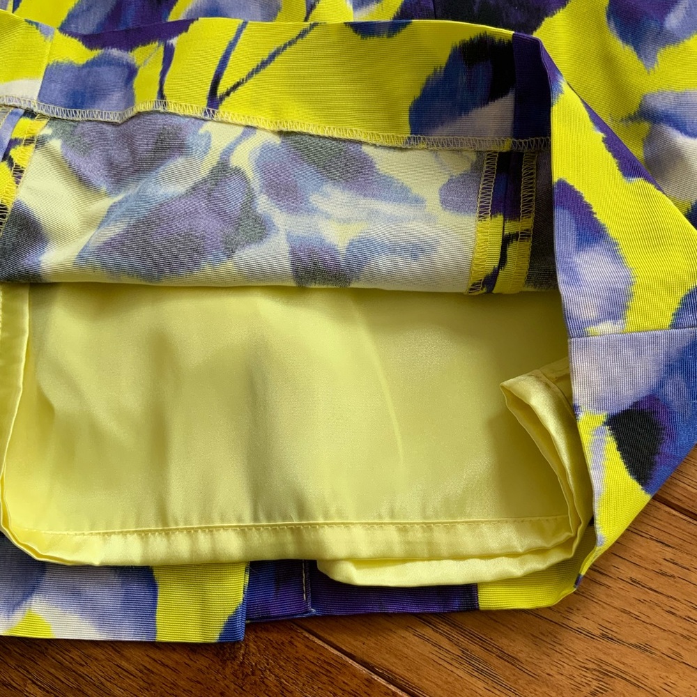 Milly New York Yellow and Blue Floral Dress, size 2 - Picture 6 of 8